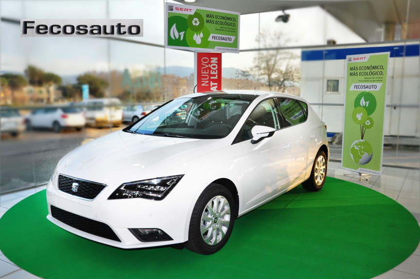 Coche SEAT León TGI en Mollet del Vallès, Barcelona, a gas natural comprimido en Fecosauto dando Gas … de GNC.