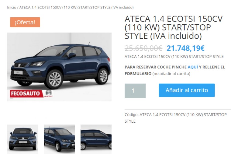 SEAT todo 100% ONLINE, Fecosauto Seat Concesionario SEAT/Volkswagen, Mollet del Vallès, Barcelona, SEAT Ateca con descuento