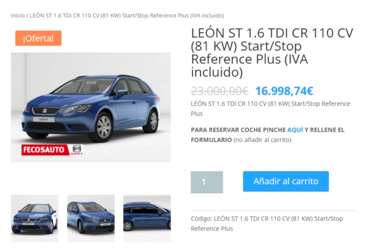 SEAT todo 100% ONLINE, Fecosauto Seat Concesionario SEAT/Volkswagen, Mollet del Vallès, Barcelona, SEAT León ST 1.6 TDI con descuento