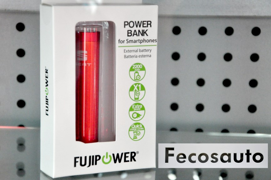 Power Bank Fujipower oferta 9,90 € IVA incl.en Fecosauto S.L.Consesionario SEAT y Volkswagen en Mollet del Vallès,Barcelona